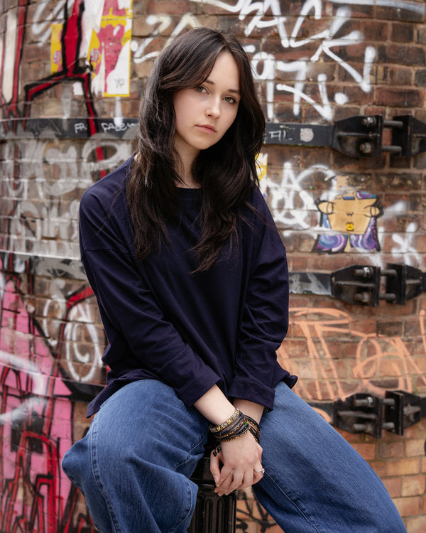 Mid length oversized top
