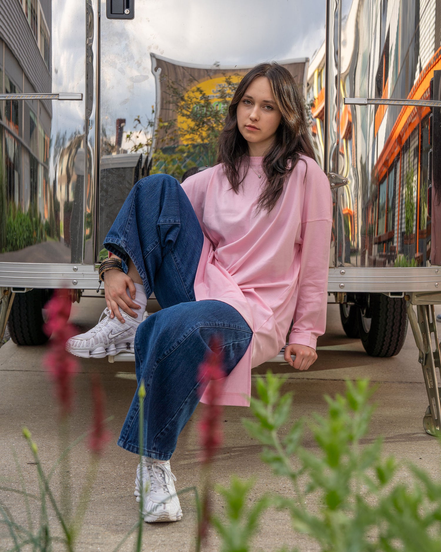 Long length oversized top