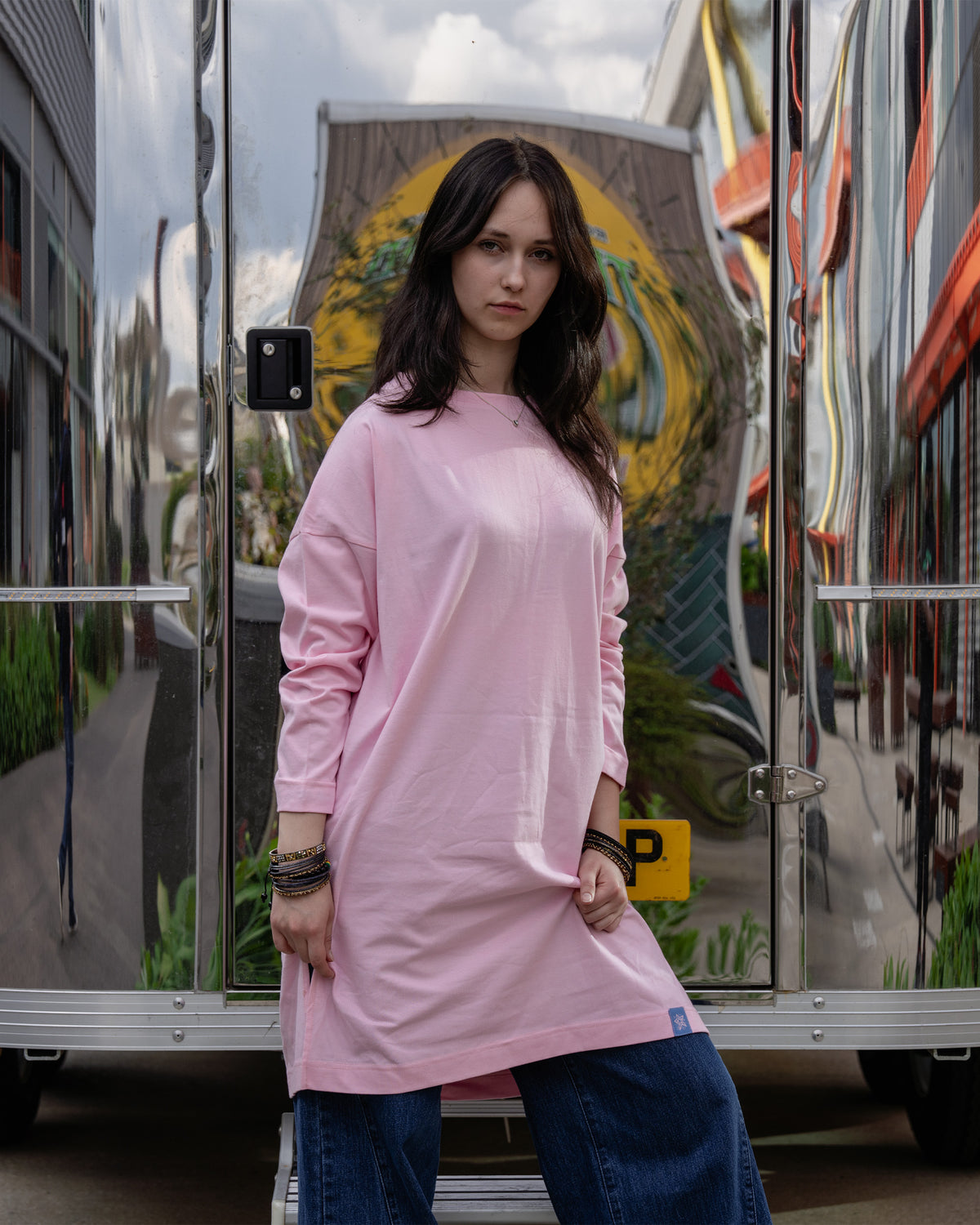 Long length oversized top