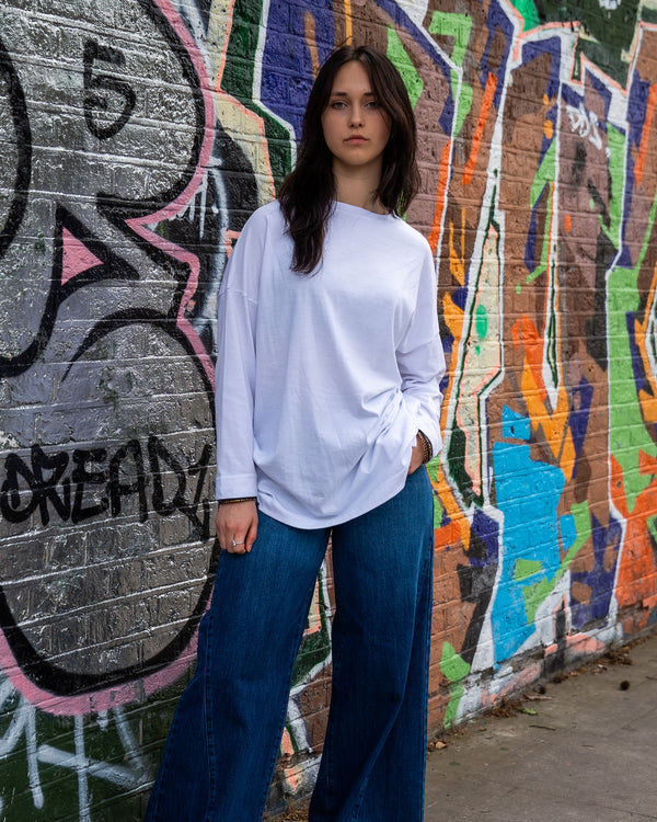 Mid length oversized top
