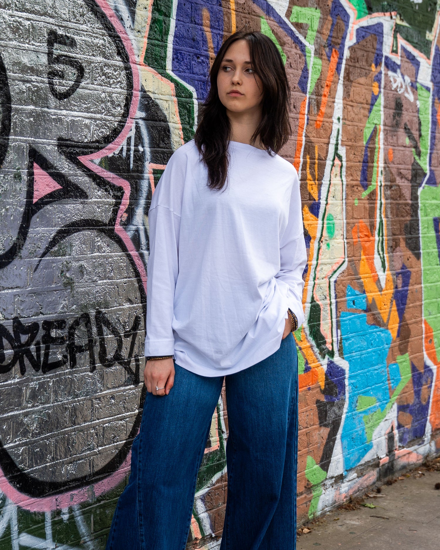 Mid length oversized top