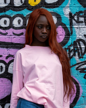 Mid length oversized top