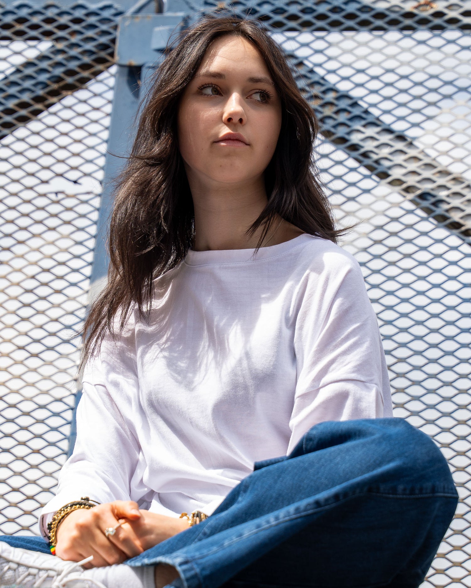 Mid length oversized top