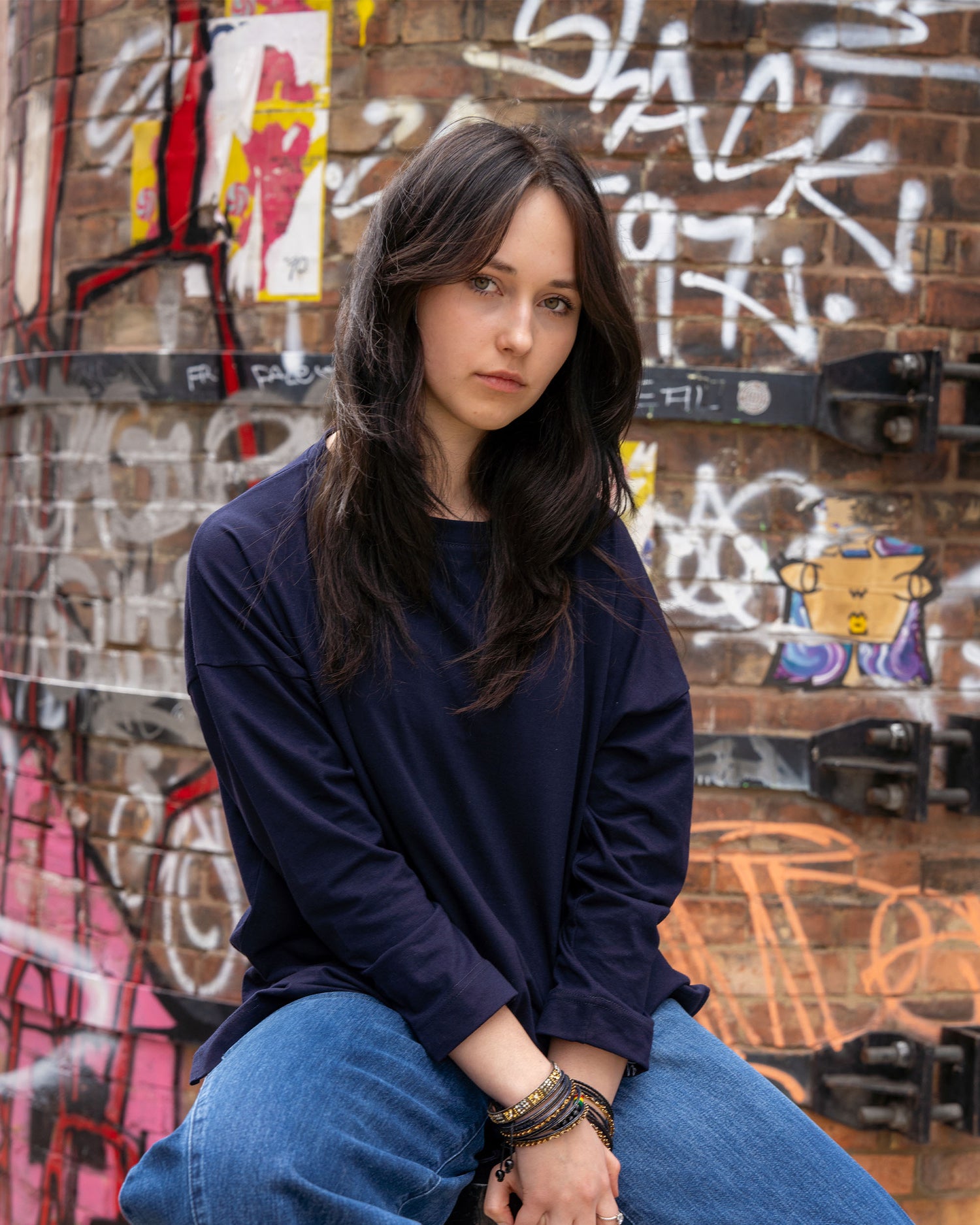 Mid length oversized top