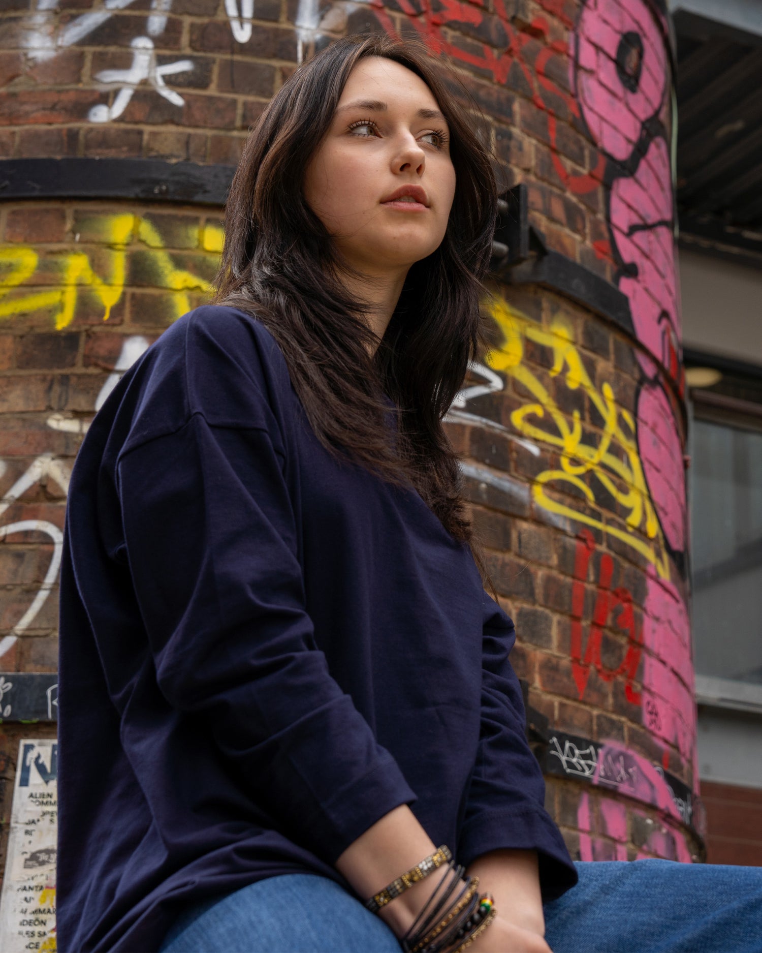 Mid length oversized top