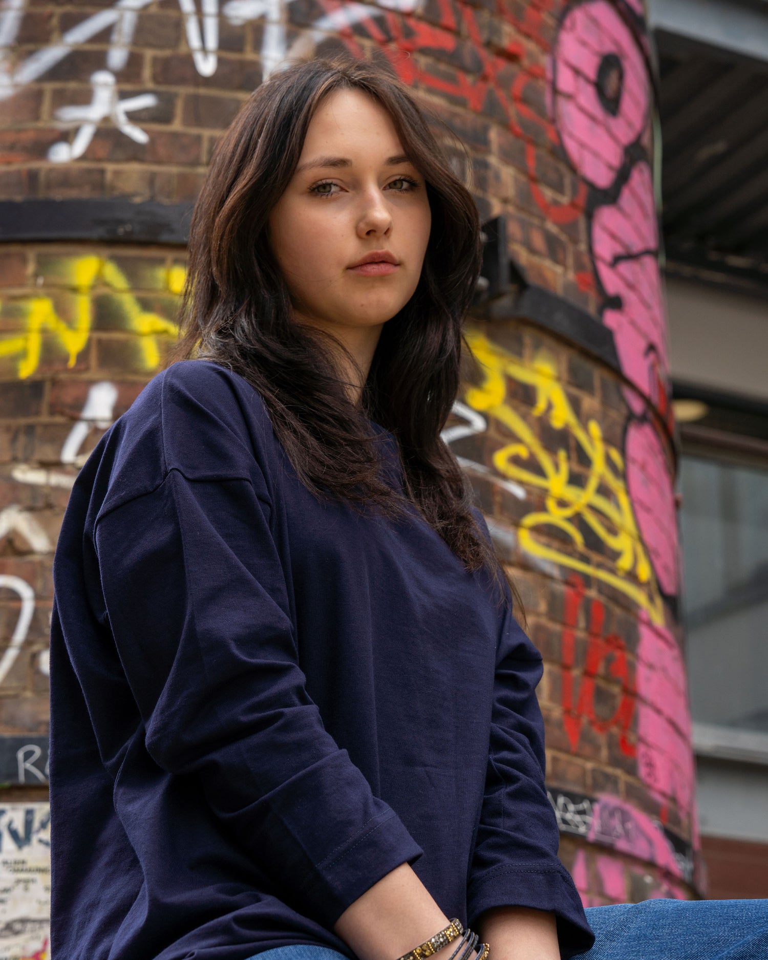 Mid length oversized top