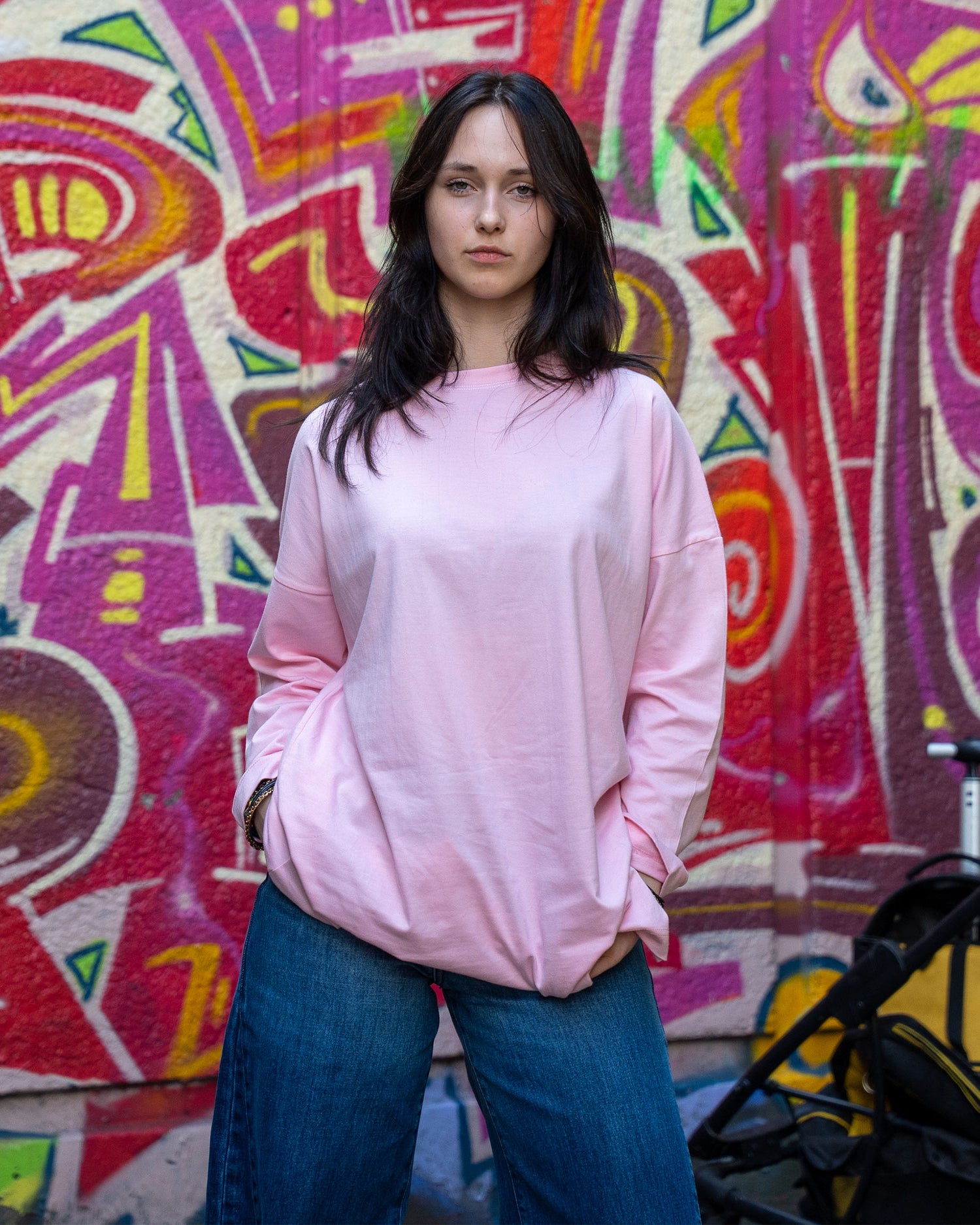 Mid length oversized top