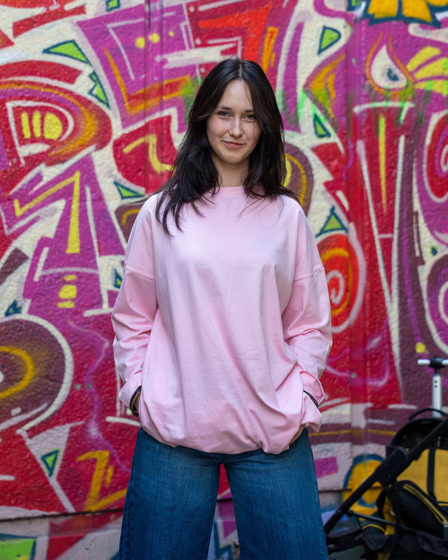 Mid length oversized top