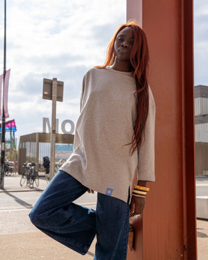 Mid length oversized top