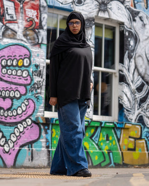 Mid length oversized top